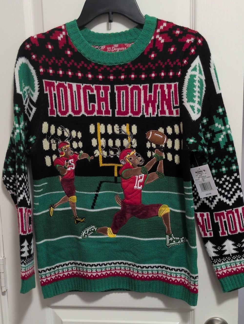 Very Oversized Reindeer Touchdown Sweater